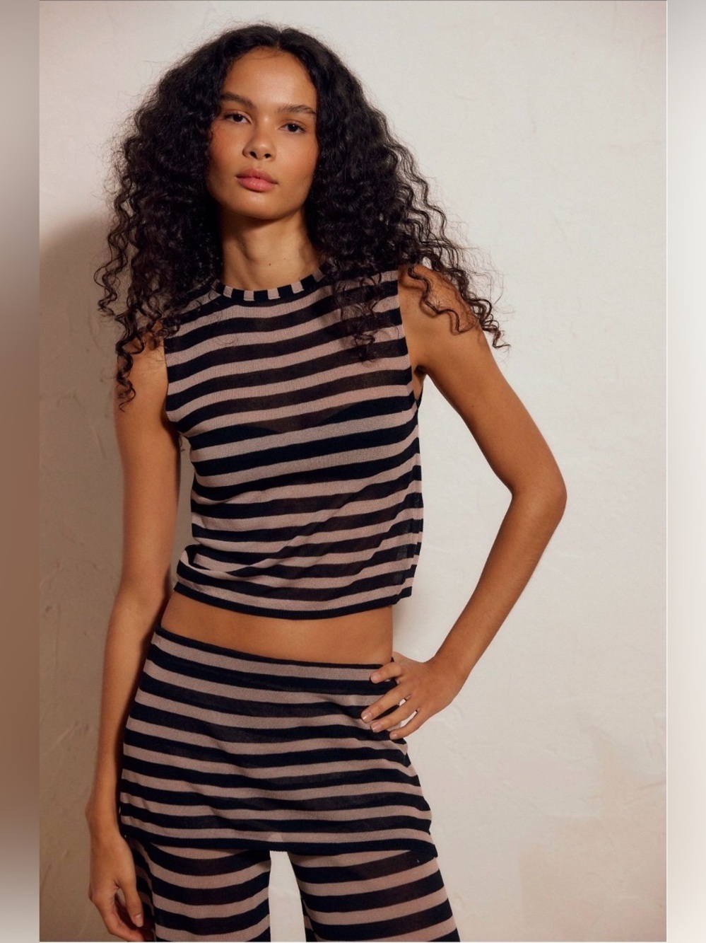 New FREE PEOPLE Corvina Sweater Set XS Onyx Oatmeal Set